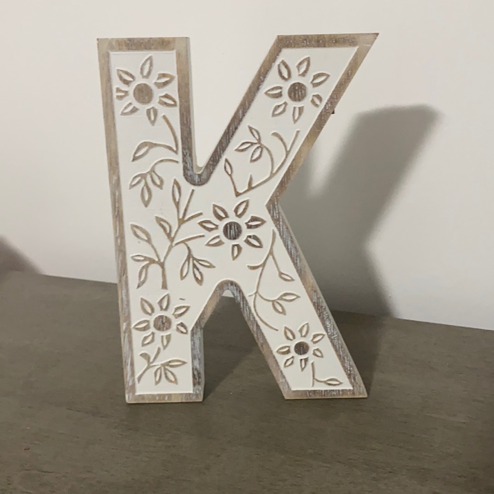 Letter “K” home decor